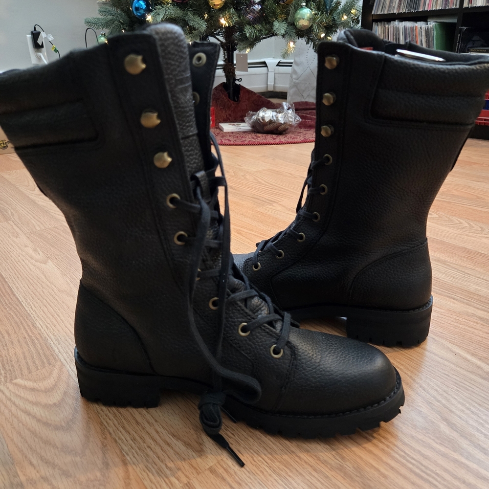 Harley-Davidson Women's Nolana 9-Inch Lace Up Motorcycle Lug Boots 9.5 Like New - Picture 5 of 6